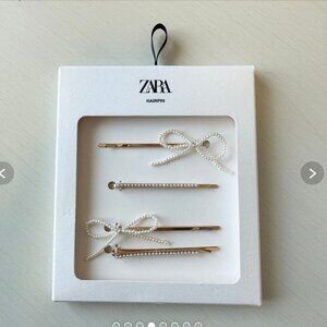 Zara Elegant Pearl and Rhinestone Hairpin Set NEW WITH TAG!